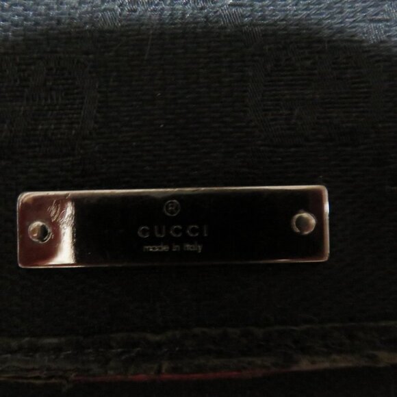 GUCCI Guccissima Black Monogram Canvas Compact Bifold Logo Wallet - Picture 3 of 8